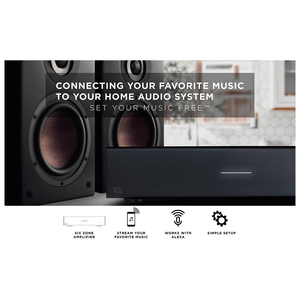 VSSL A.6x Native Audio Streaming Amplifier System, 6 Zone, 12 Channel