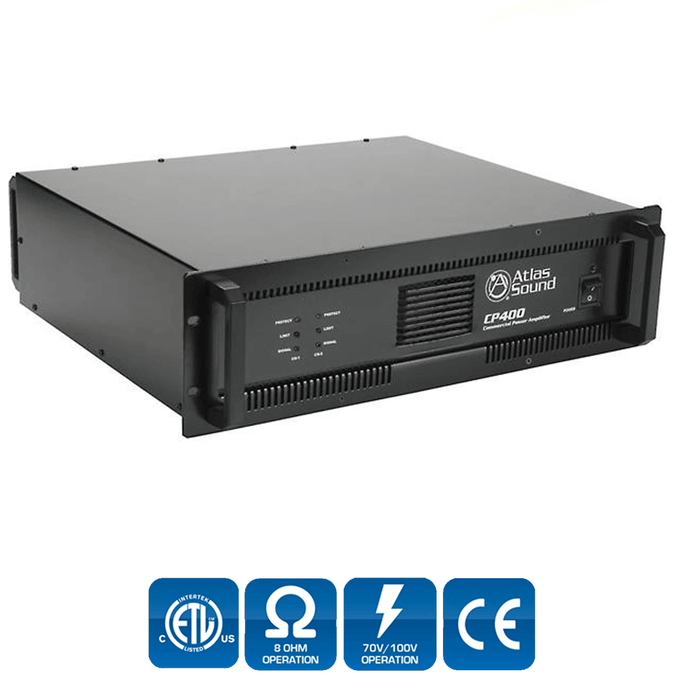 AtlasIED CP400 ~ 400-Watt Dual Channel Amplifier - All.This.Sound