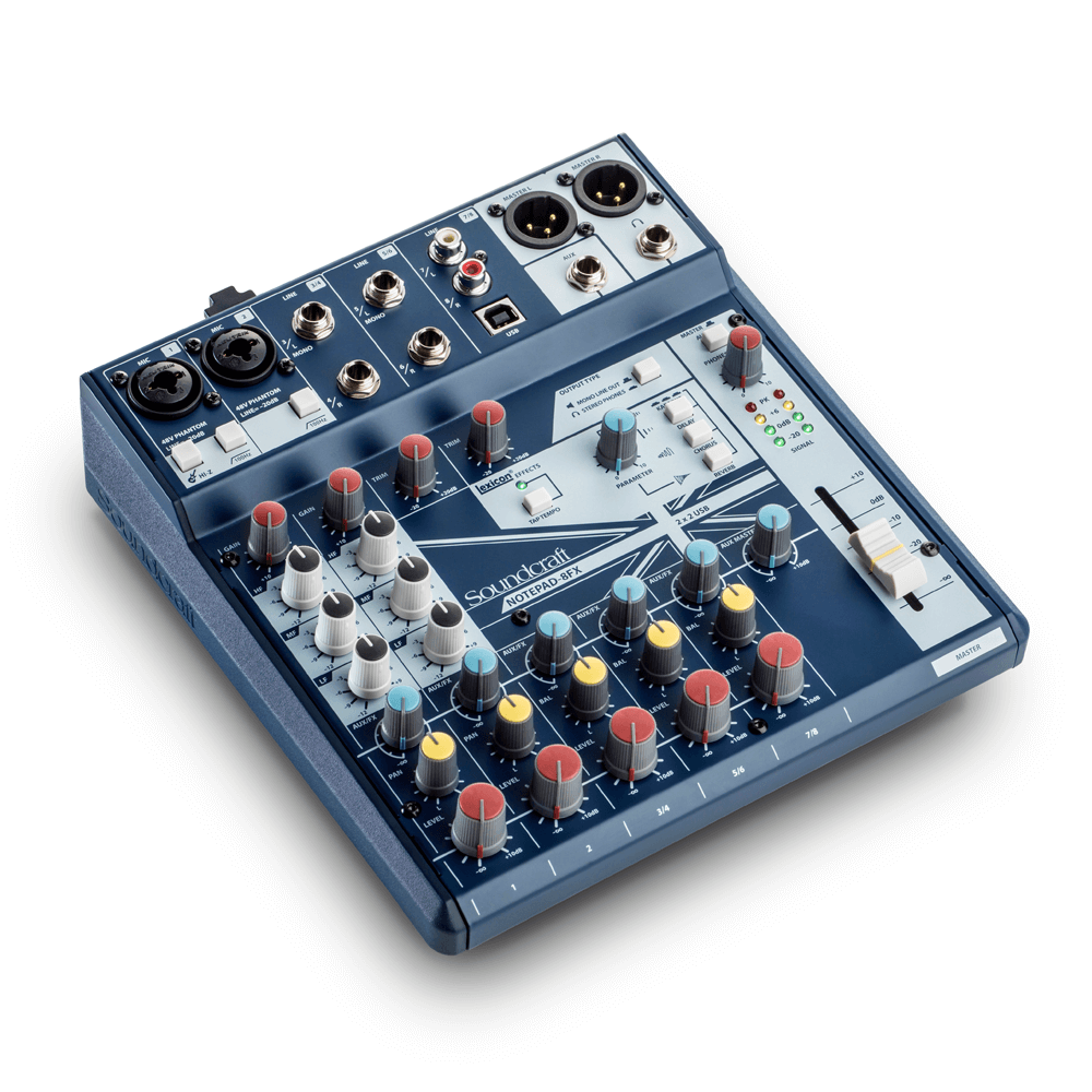 Soundcraft Notepad-8FX | Small-format Analog Mixer with USB I/O and Lexicon Effects - All.This.Sound